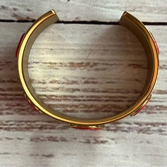 Kate Spade Gold Cuff with Orange Stones - Picture 4 of 7